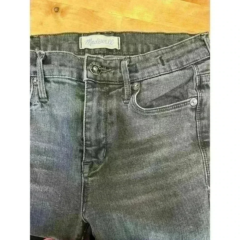 Madewell 9” Mid-Rise Black Skinny Cropped Jeans Sz 25